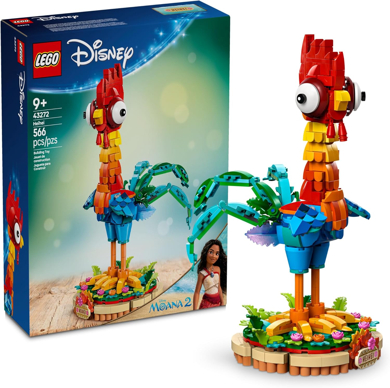 LEGO Disney Moana 2 Heihei - Juguete de construcción para niños, ni...
