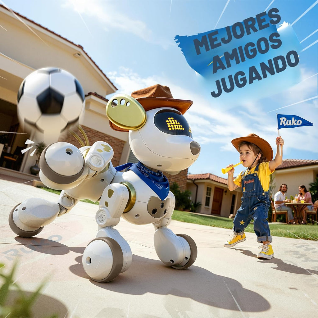 Ruko 18011 - Perro robot inteligente, cachorro interactivo con 30 e...