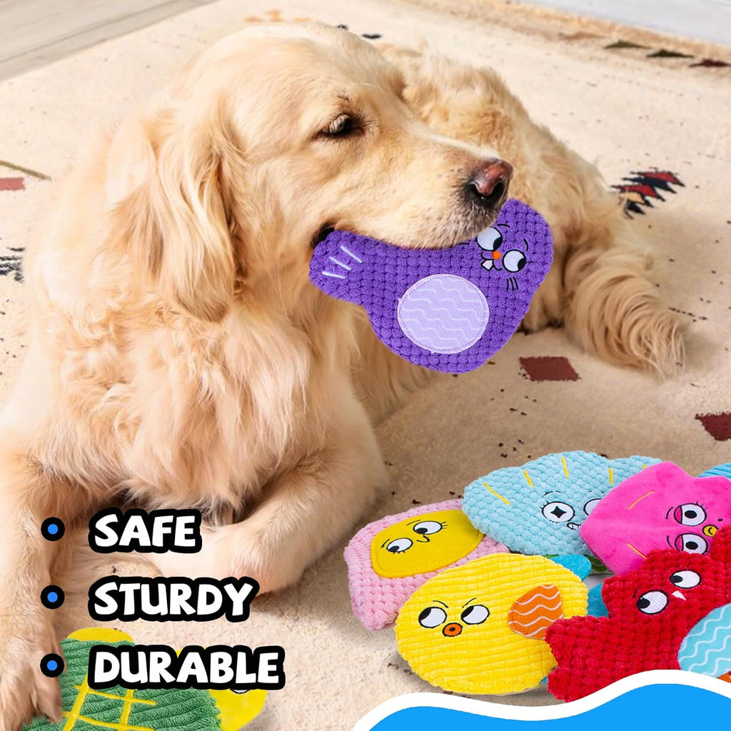 HOESDA Juguetes chirriantes para perros sin relleno, paquete de 10...