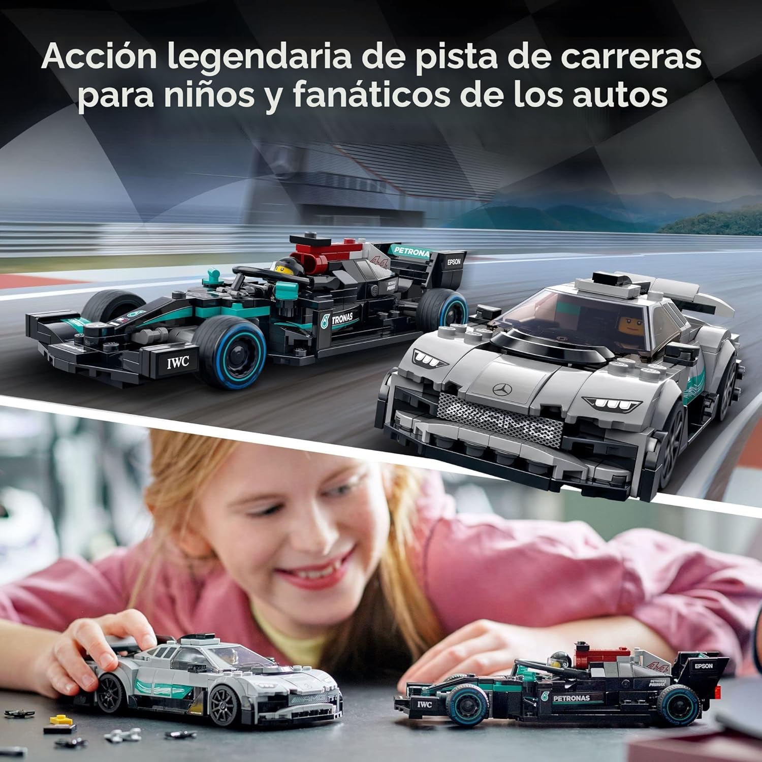LEGO Speed Champions Mercedes-AMG F1 W12 E, juego de autos de jugue...