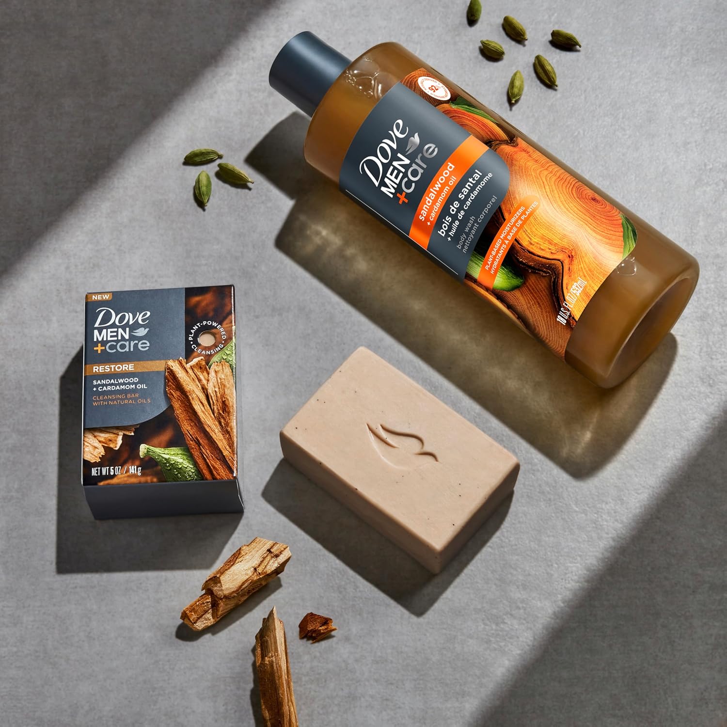 DOVE MEN + CARE Gel de Ducha de Sándalo y Aceite de Cardamomo Gel d...
