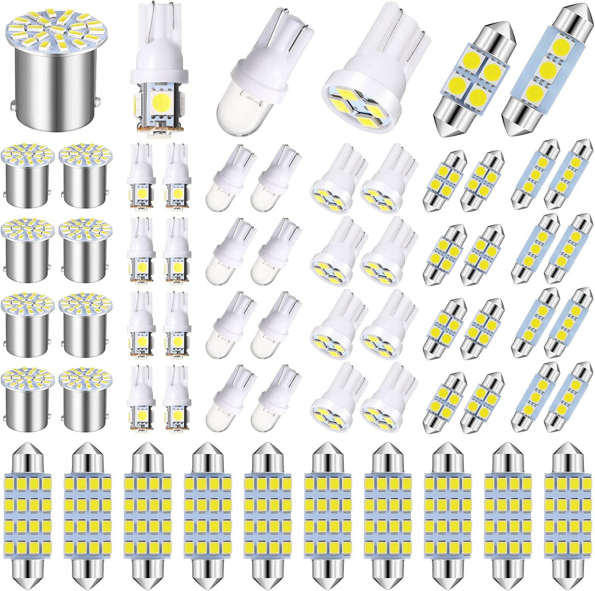Frienda 70 Piezas Kit de Bombillas LED para Luces Interiores de Aut...