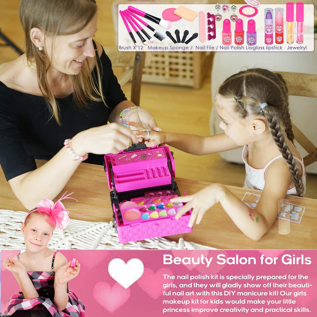 Kit de maquillaje para niñas \u2013 52 piezas de maquillaje seguro...