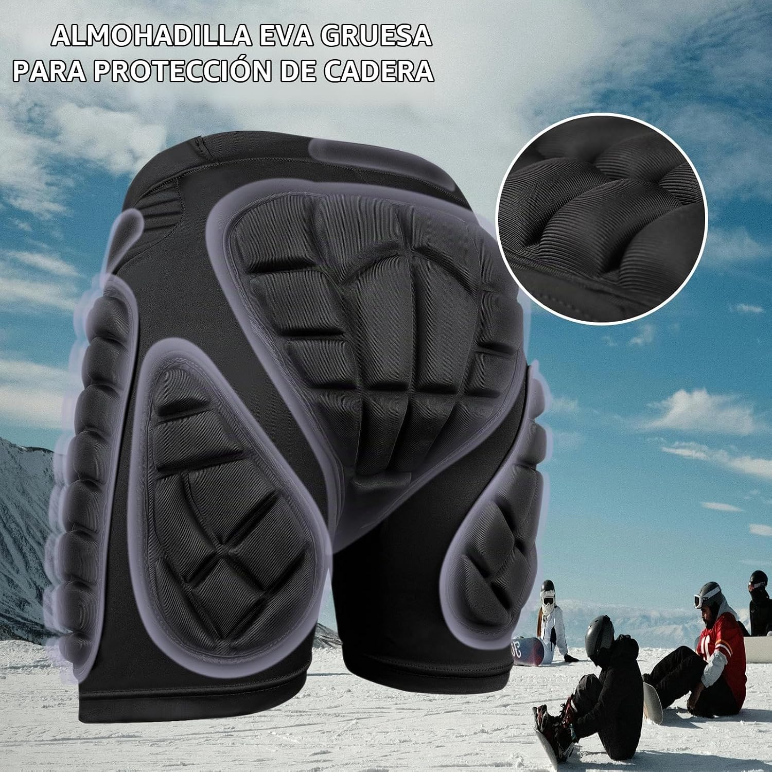Cienfy - Pantalones cortos acolchados 3D con protección para las ca...