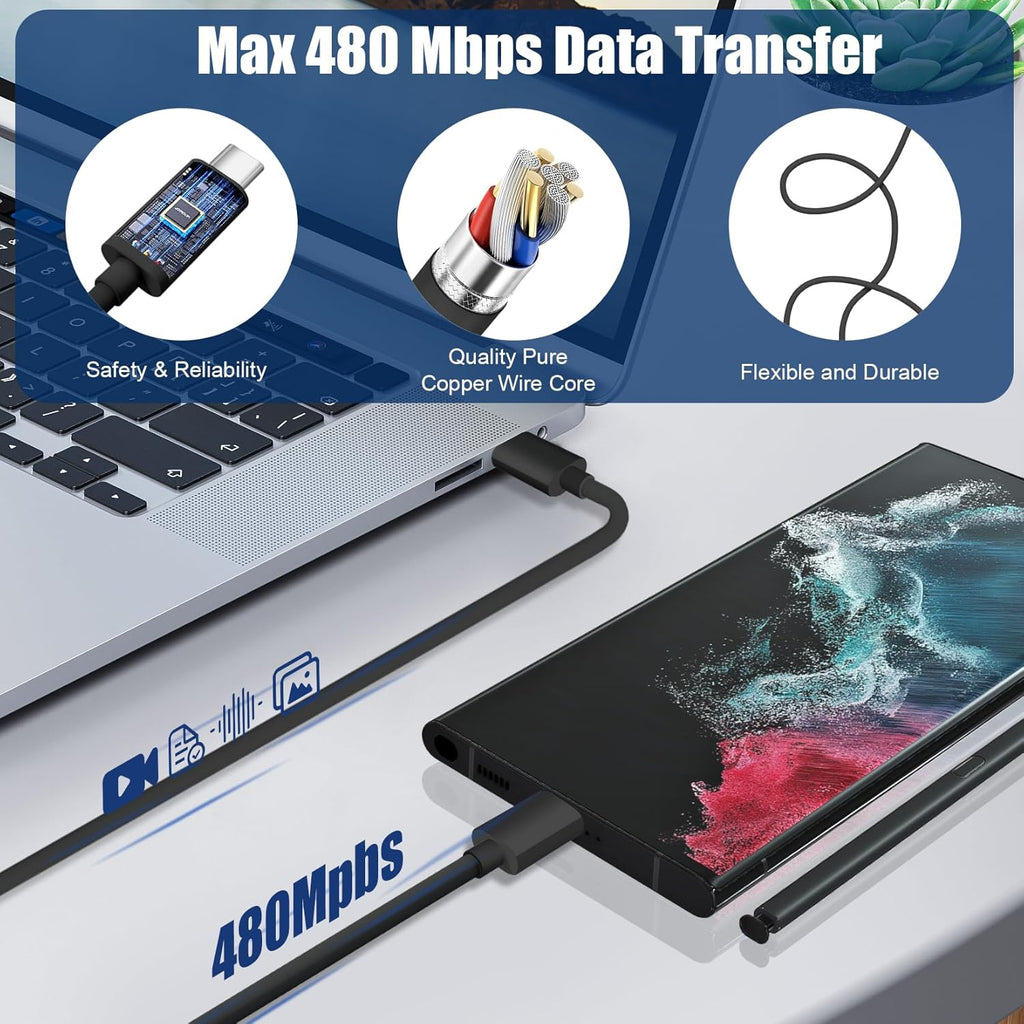Cargador Samsung súper rápido de 25 W, USB C, bloque de cargador de...