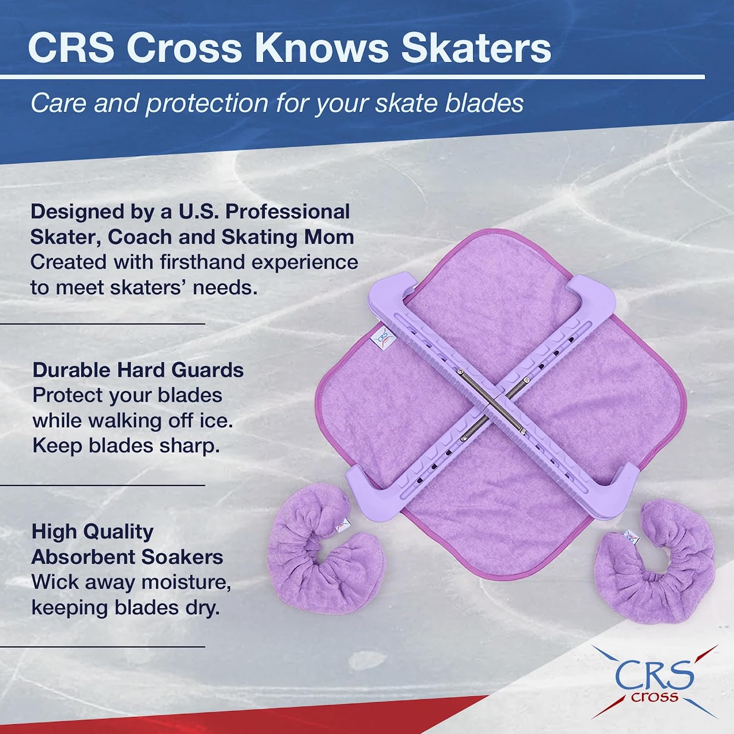CRS Cross - Juego de regalo de protectores de patines sobre hielo,...