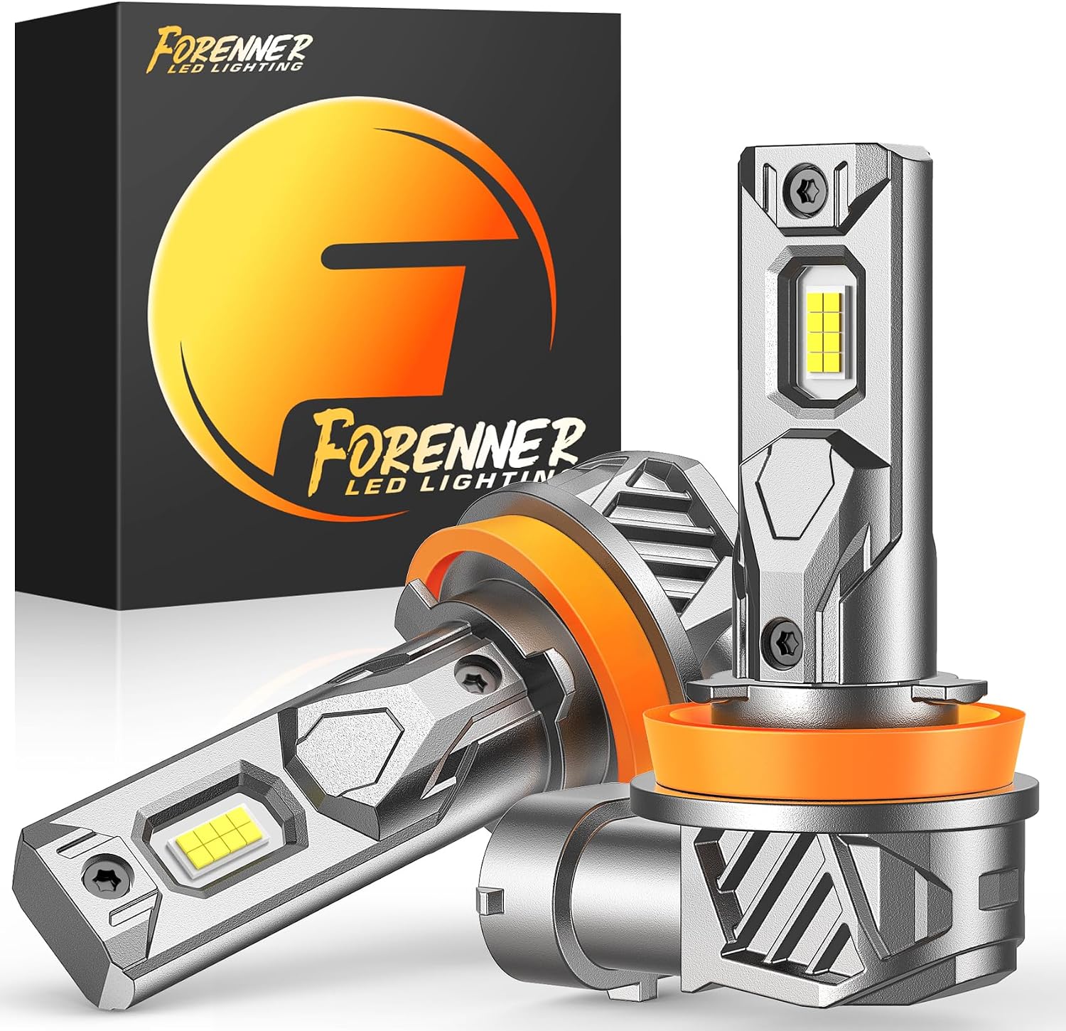 FORENNER Bombillas H11 mejoradas, 36000 lm, 900% ultra brillo, 6500...