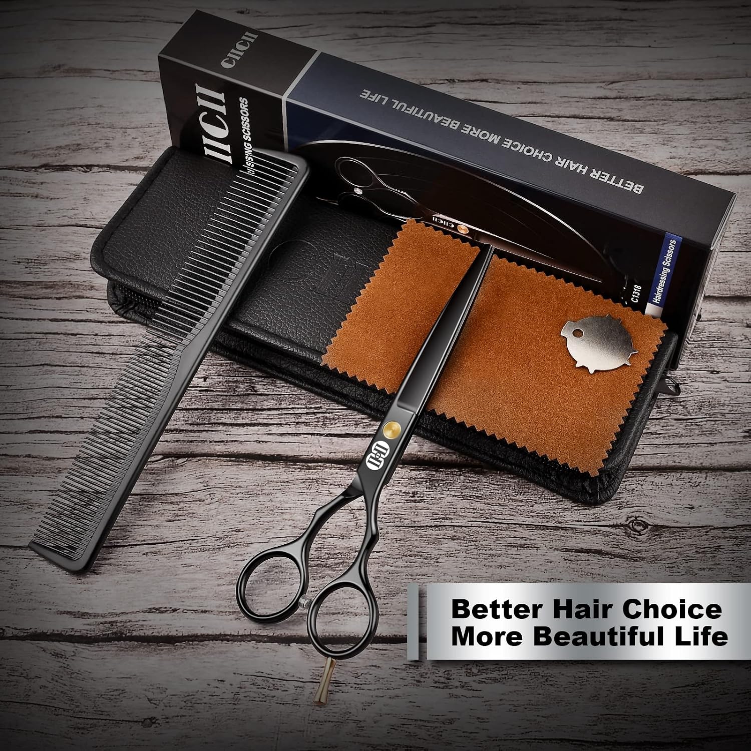 CIICII Tijeras de corte de cabello, juego de tijeras profesionales...
