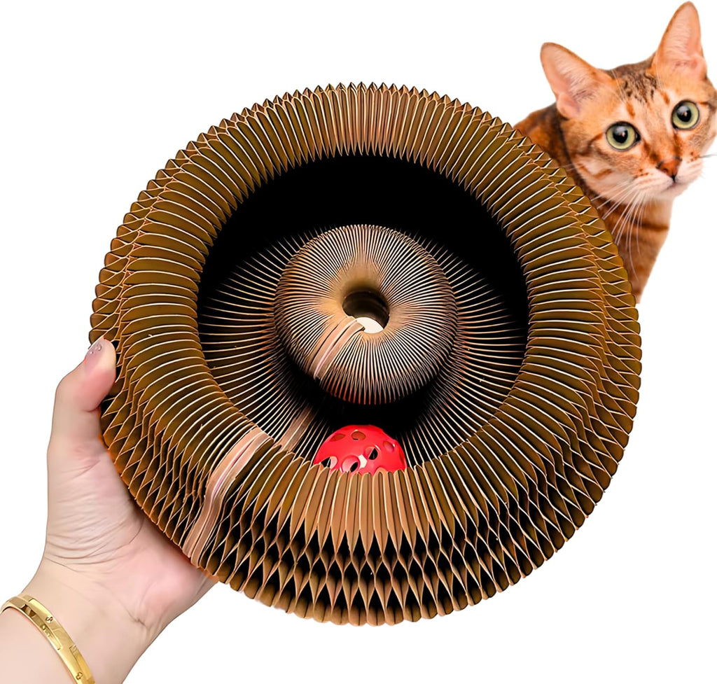 Kitty Kurlz - Juguete magnético Kitty Kurlz y rascador de cartón re...