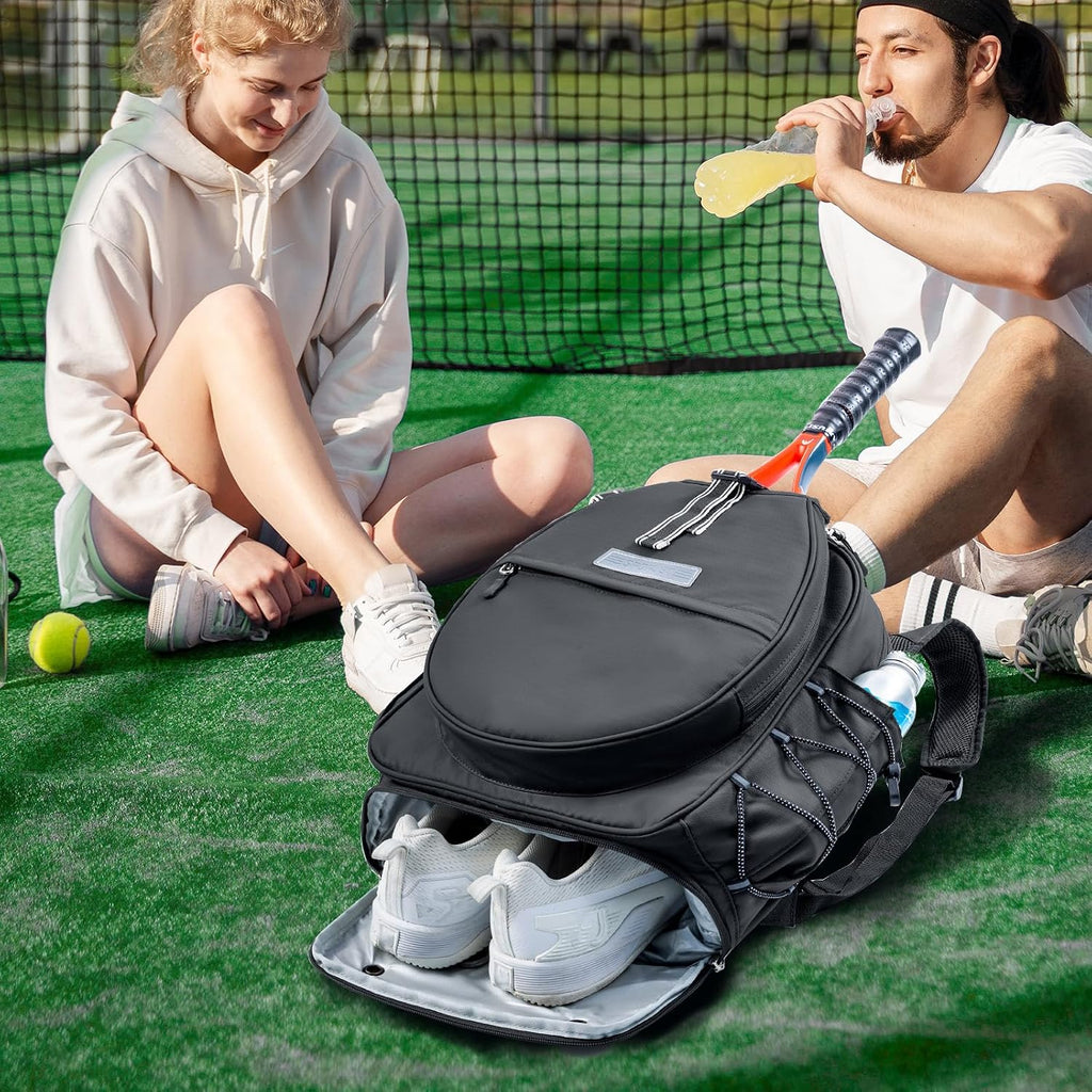 SPORJET Mochila de Tenis con Soporte para 2 Raquetas, Bolsa de Raqu...