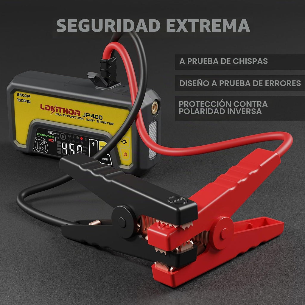 LOKITHOR JP400 Arrancador de salto con compresor de aire, paquete p...