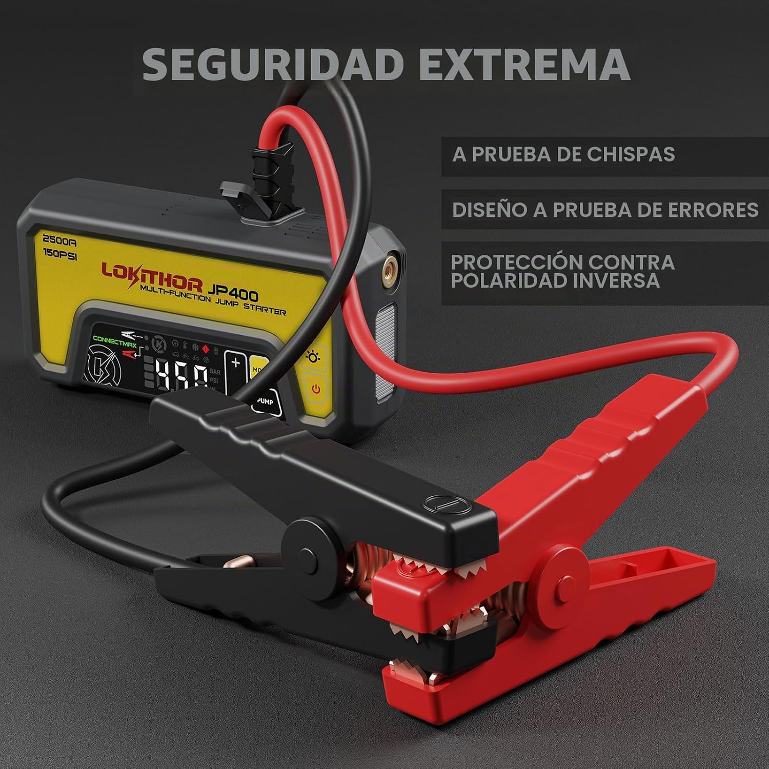 LOKITHOR JP400 Arrancador de salto con compresor de aire, paquete p...