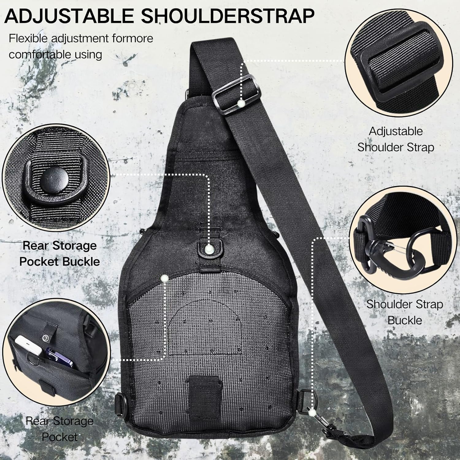 LBlanco Mochila táctica para el hombro, pequeña, para exteriores, p...