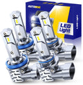 AUTOONE H11\/H9\/H8 9005\/HB3 Bombillas LED Combo 110000LM 6000K Si...