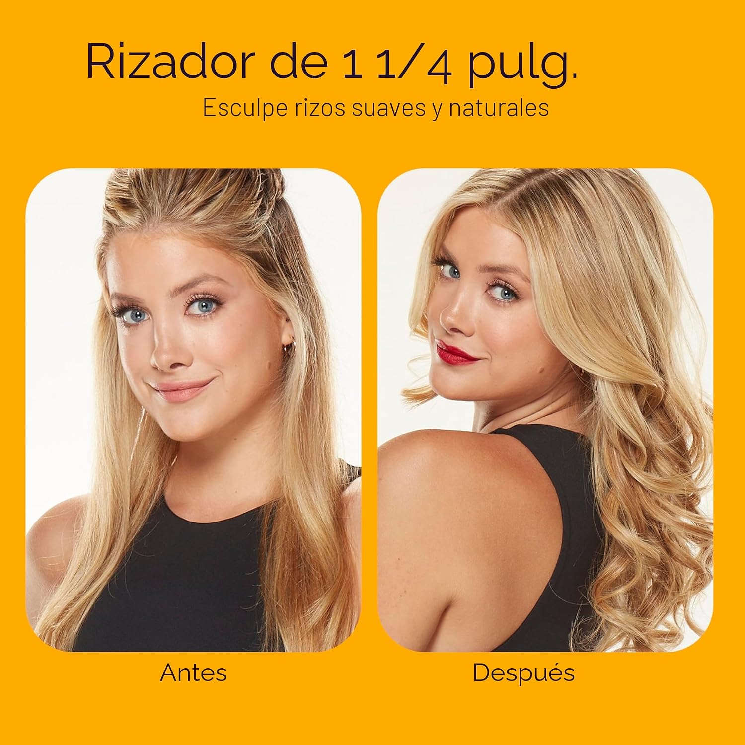Rizadora de cabello por calor. Efecto instantáneo, de Conair., Negr...