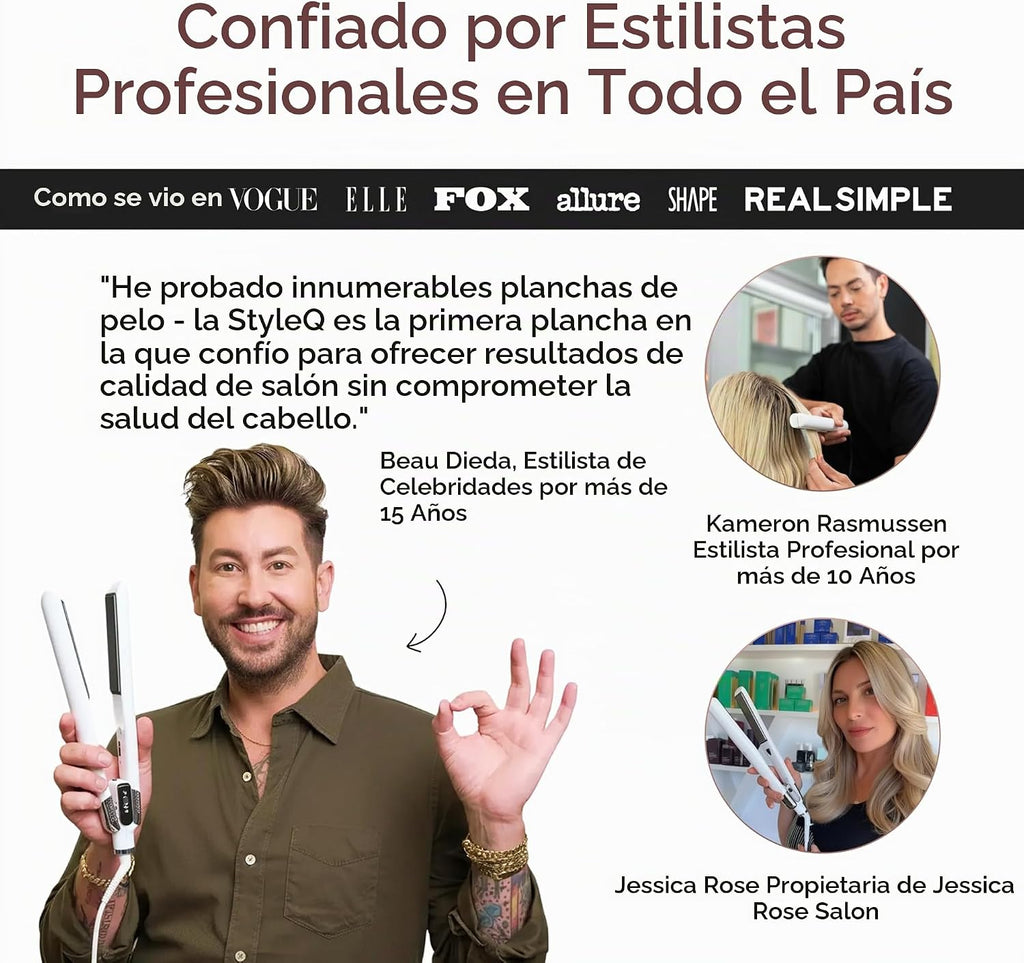 SRILabs StyleQ Plancha plana alisadora de cabello Styler - Tecnolog...