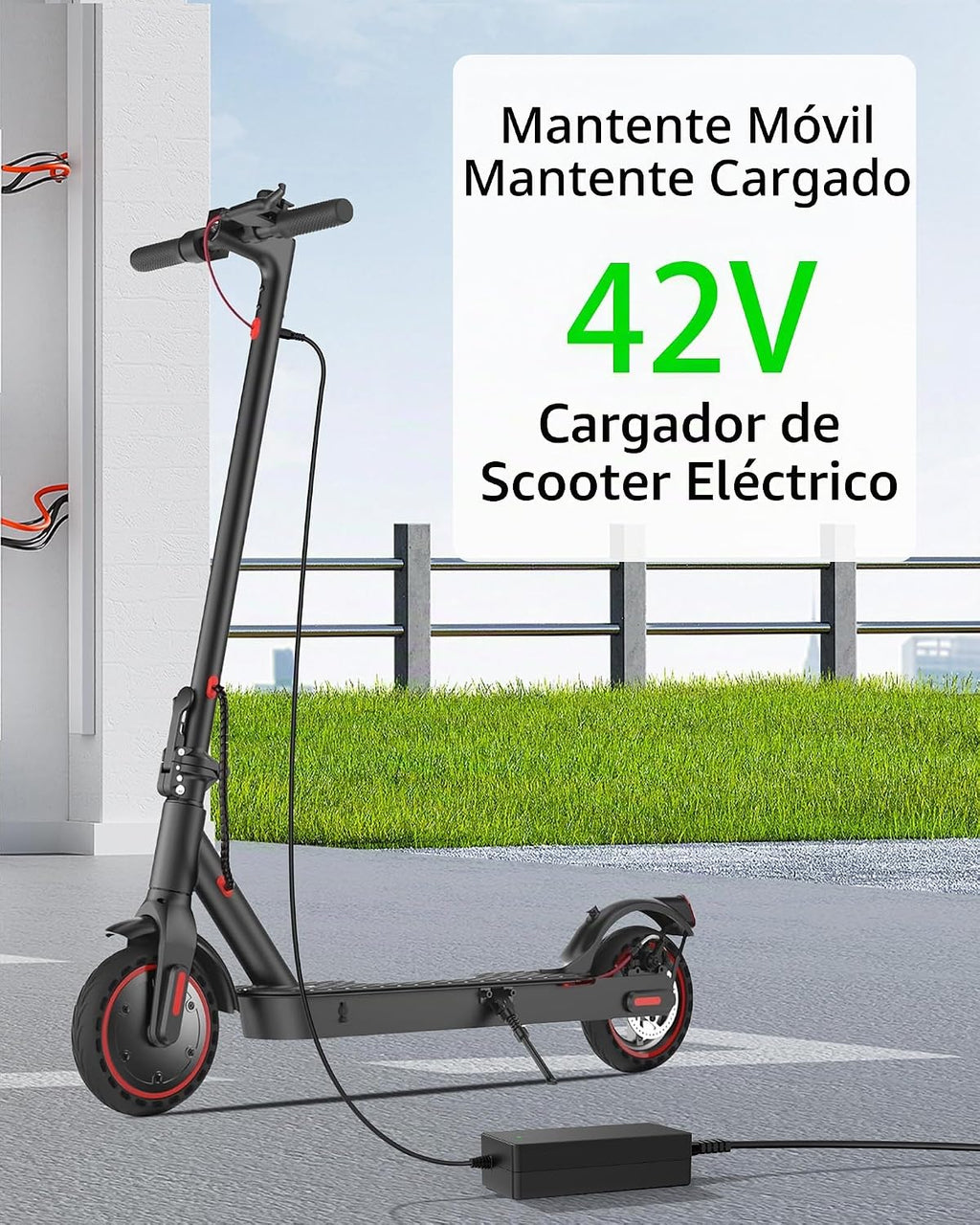 VHBW Cargador de scooter de 42V 2A compatible con Hiboy S2 Pro S2 K...