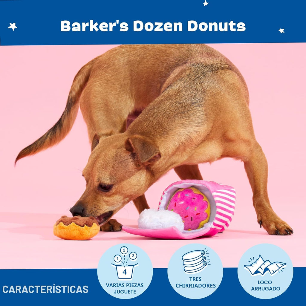 Barkbox Juguetes para perros \u2013 Donuts de peluche de Barker\u20...