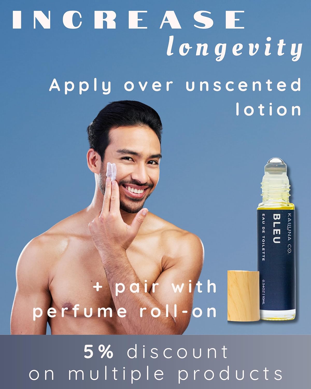 Kailuna Co. Bleu para Hombres Spray Natural para Cabello y Cuerpo,...