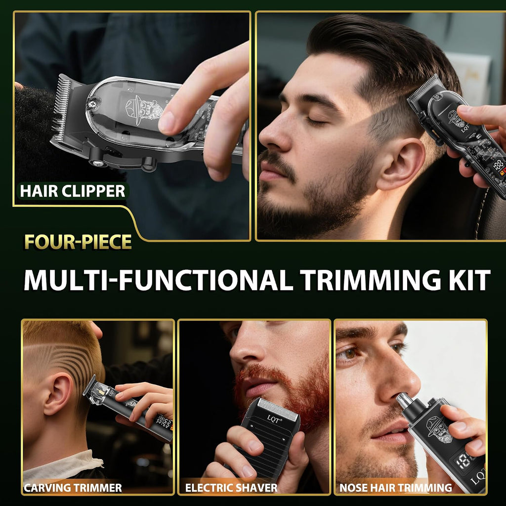 LQT Kit de peluquero profesional para hombres, cortadora de pelo in...