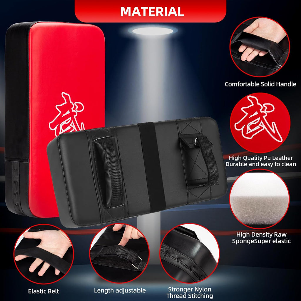 Juego de almohadillas de boxeo y guantes de boxeo 3 en 1, almohadil...