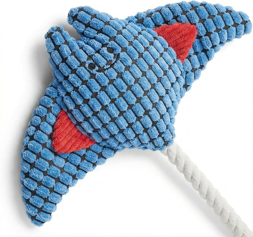 Paw-FECT - Juguete de peluche para perro de cuerda de mantarraya\/m...