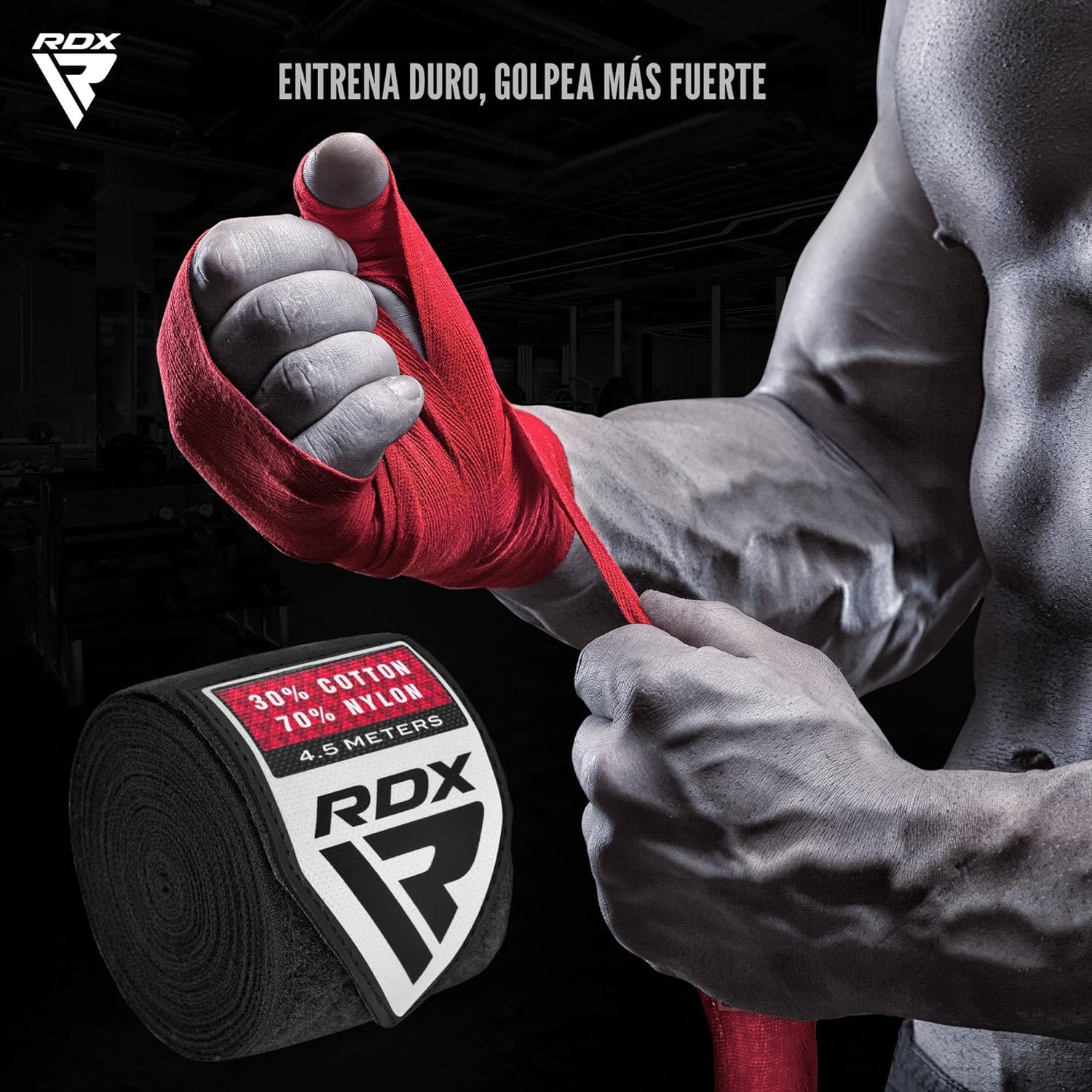RDX Vendas de Boxeo para Manos 4.5M \/ 180 Pulgadas \u2013 Guantes...