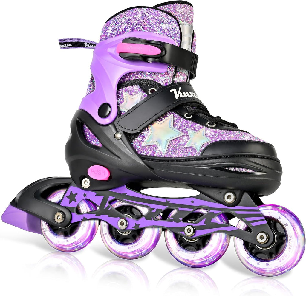 Kuxuan Adjustable Inline Skates for Girls and Women | Full Light Up...