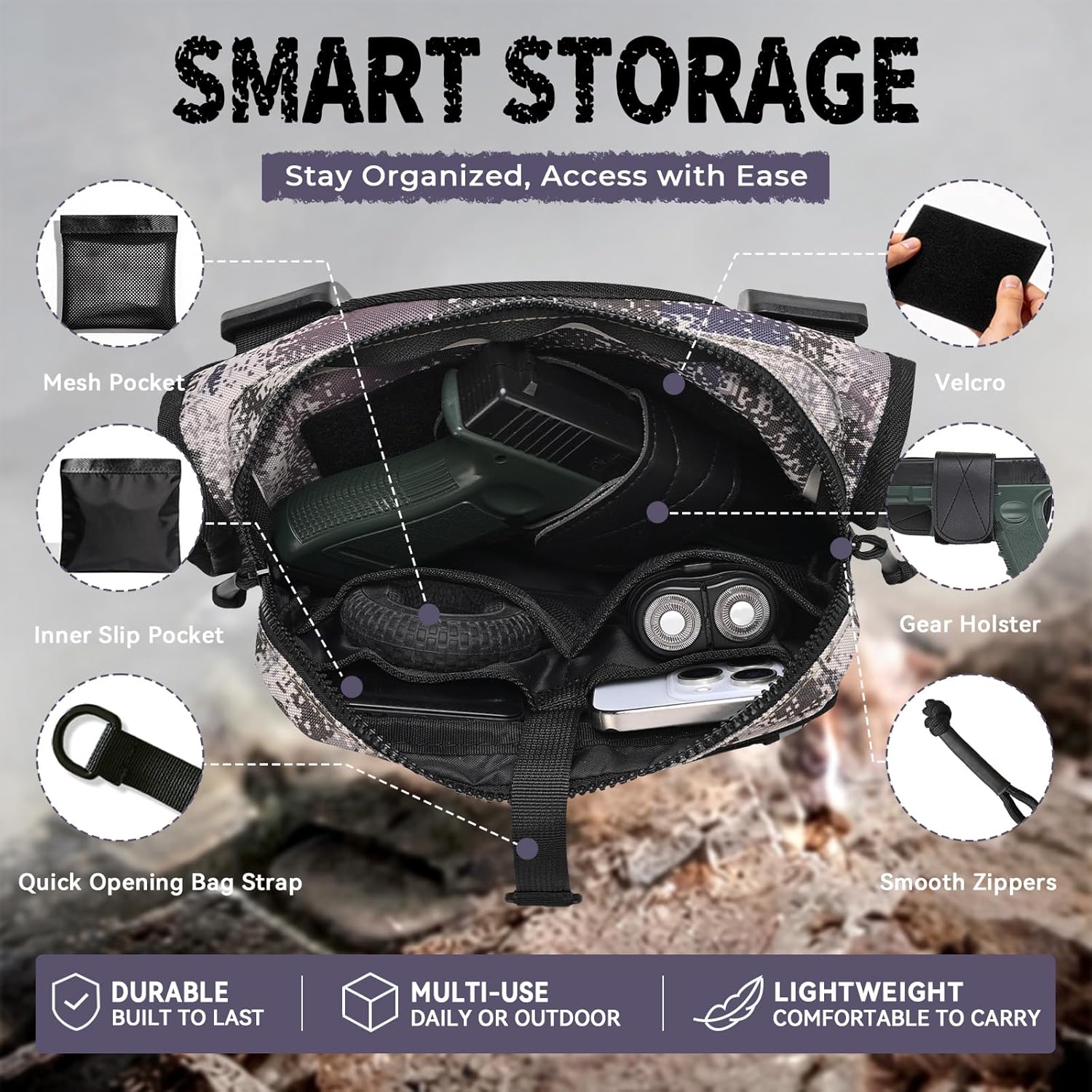koculemi Bolsa de Pecho para Deportes al Aire Libre para Hombres, F...