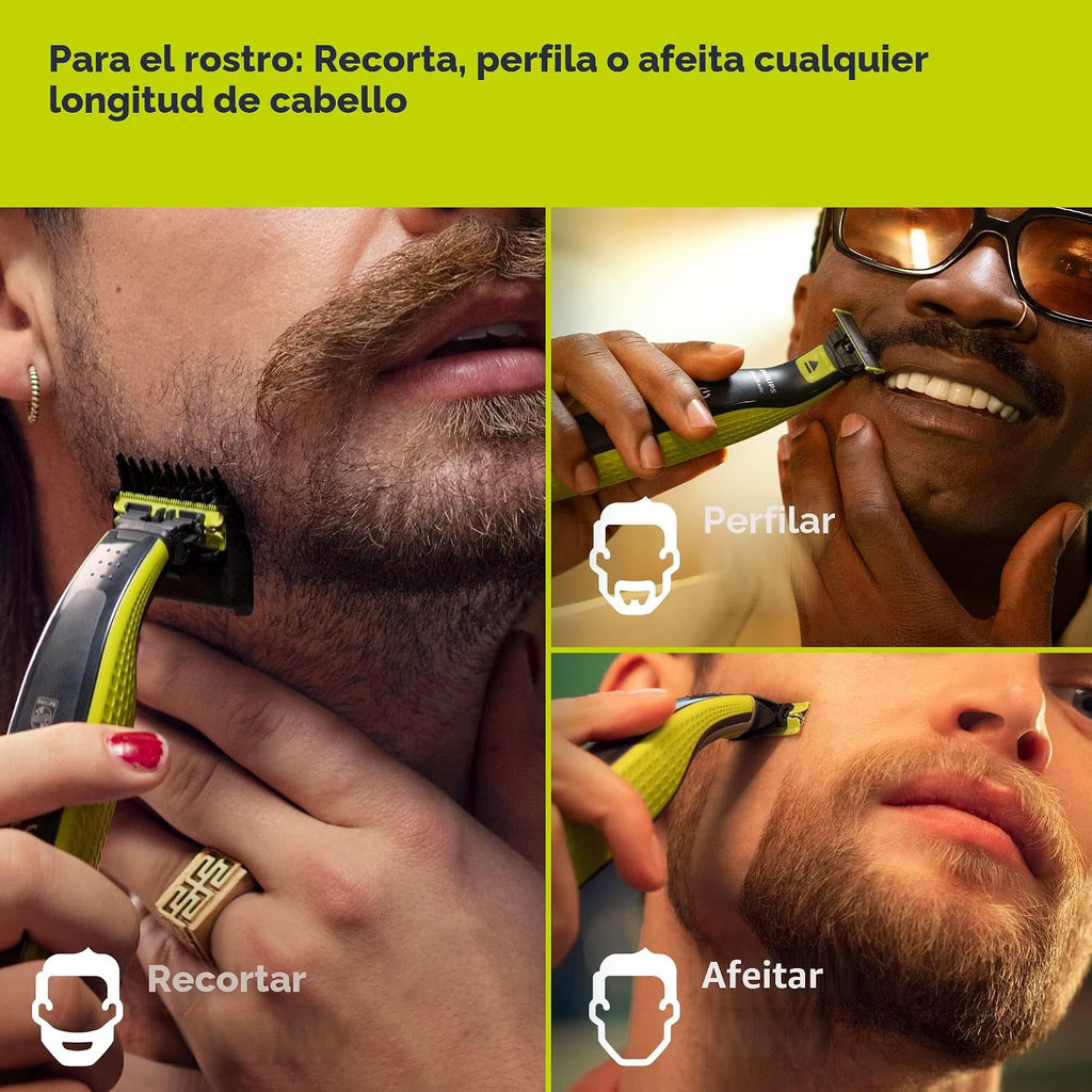 Philips Norelco OneBlade 360 Afeitadora y Cortadora Eléctrica Híbri...