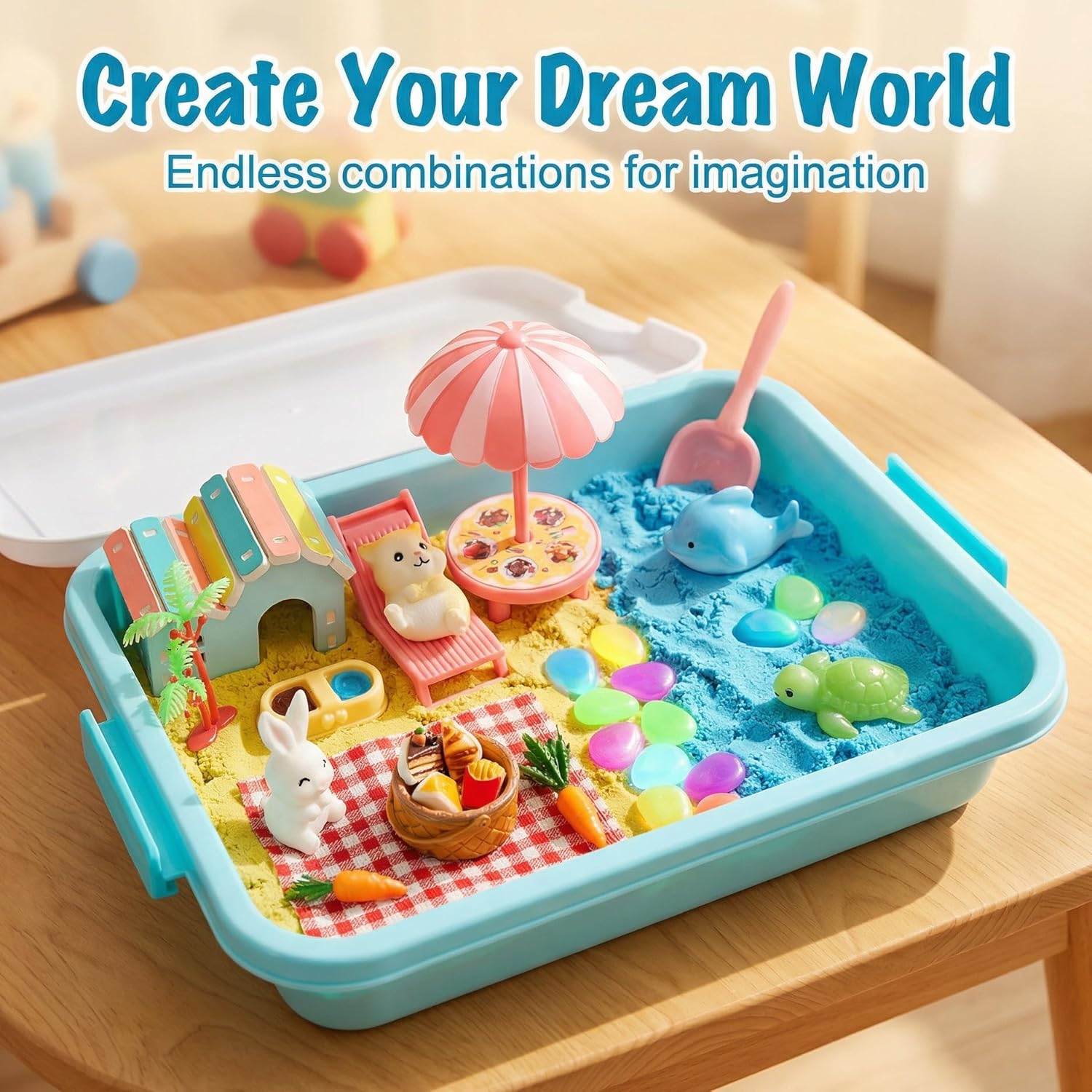 Carolart Cubo sensorial para mascotas, hábitat de hámster y conejo,...