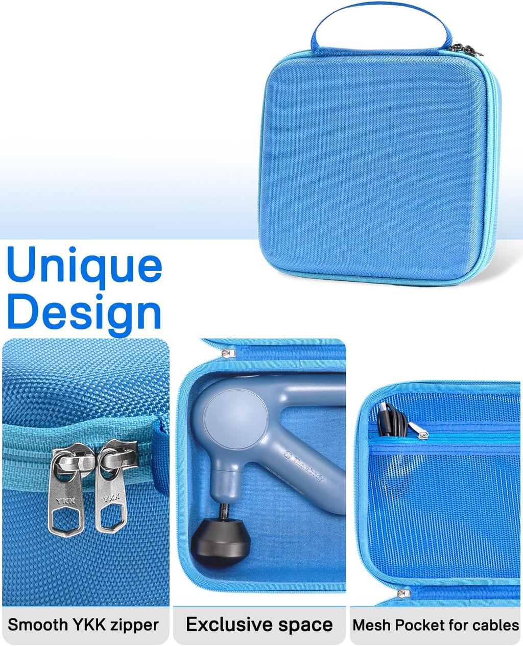 RAIACE Funda para pistola de masaje, funda rígida de almacenamiento...