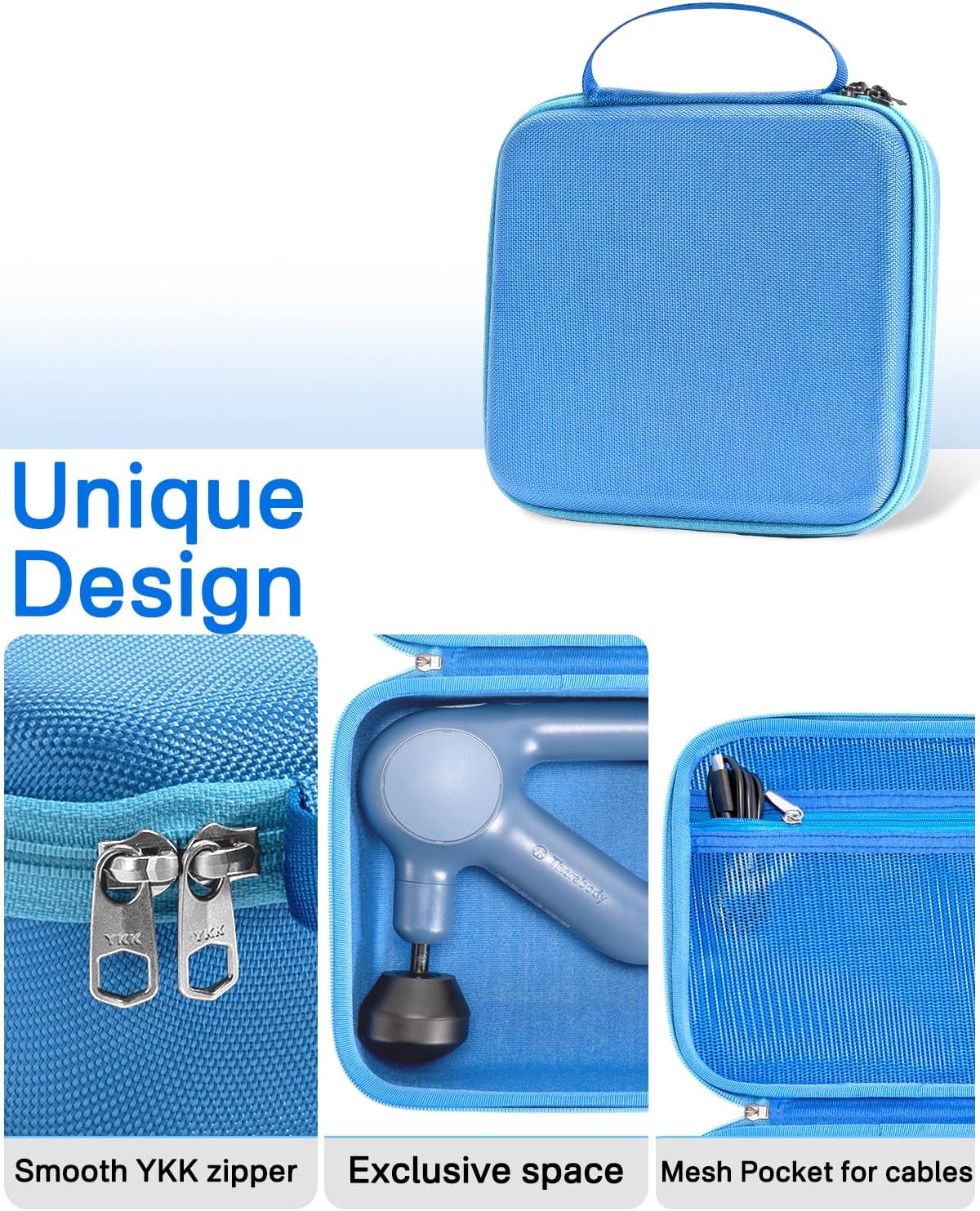 RAIACE Funda para pistola de masaje, funda rígida de almacenamiento...
