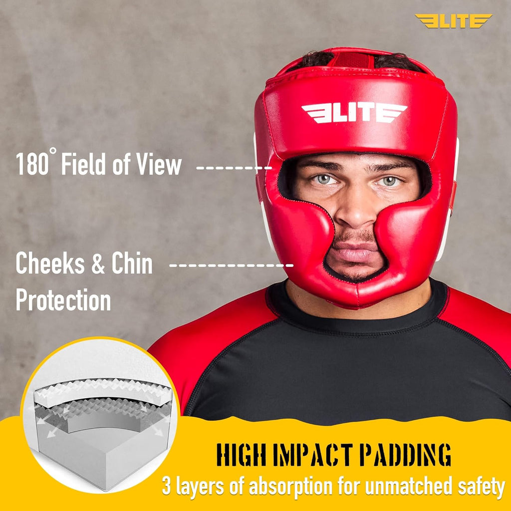 Elite Sports Mejor Casco de Boxeo, Protector de Cabeza de Seguridad...