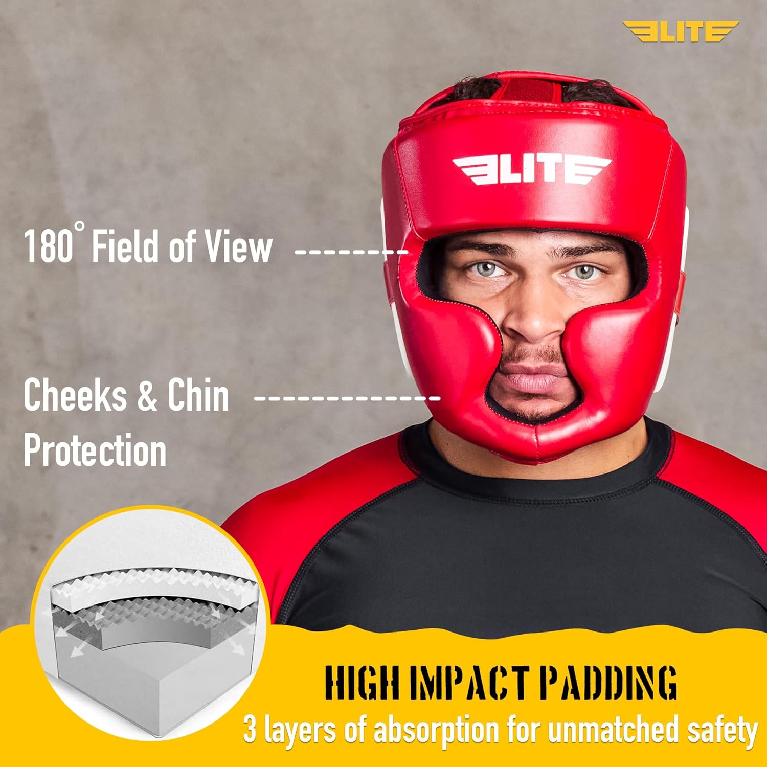 Elite Sports Mejor Casco de Boxeo, Protector de Cabeza de Seguridad...