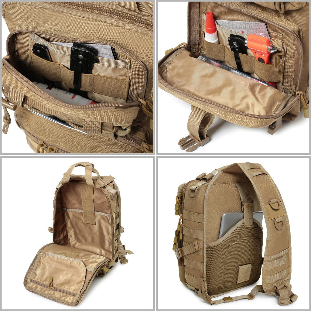 Lemubeane Mochila Táctica con Bandolera Militar Mochila al Hombro M...