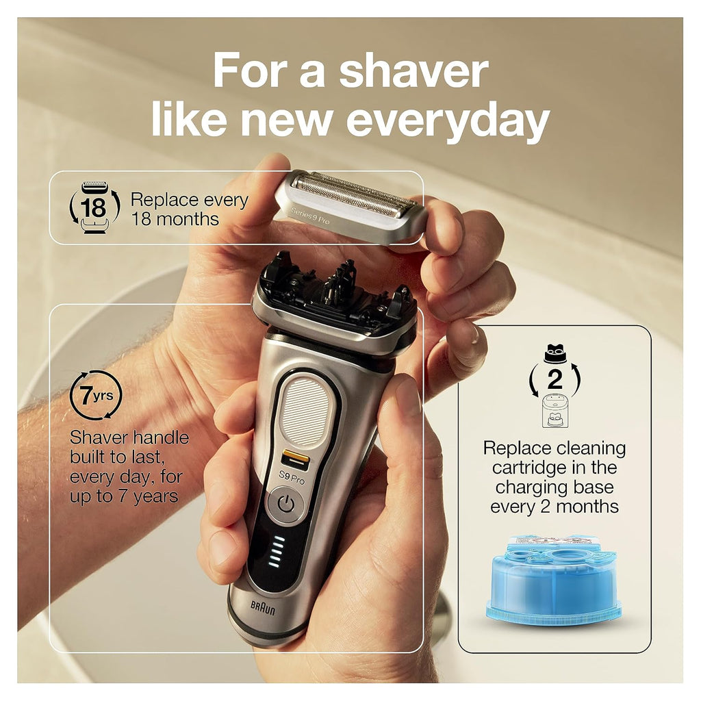 Braun Maquinilla de afeitar eléctrica para hombres, afeitadora de p...
