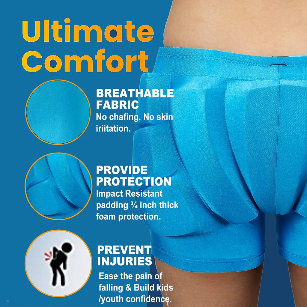 RANDDER - Pantalones cortos con almohadilla para el trasero para pa...