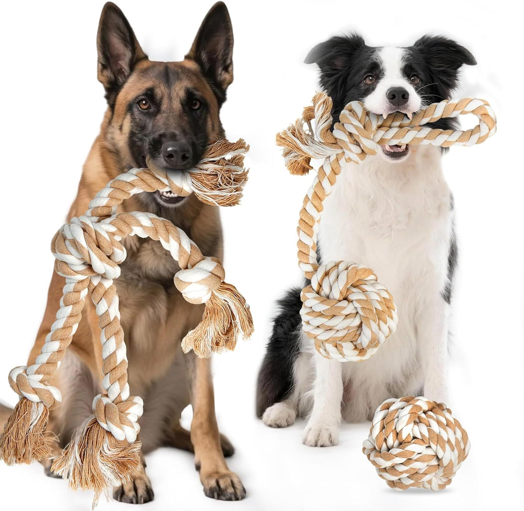 Juguetes de cuerda para perros TwoEar para perros grandes - 3 paque...