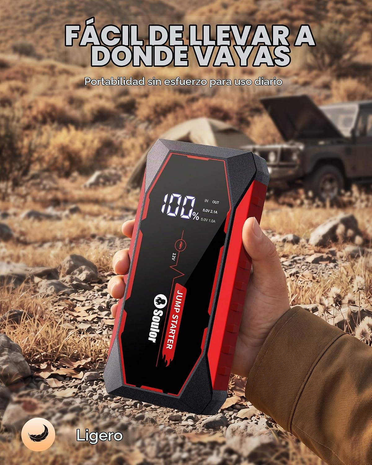 Soulor Jump Starter 7000A Paquete de baterías de arranque de coche...