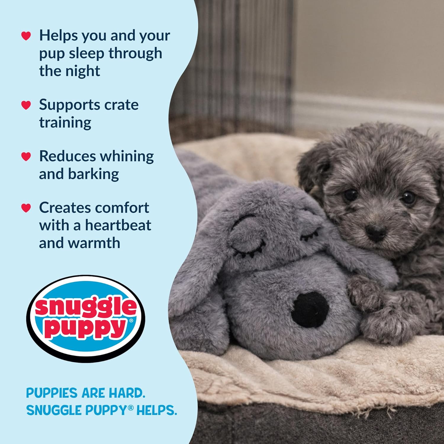 Snuggle Puppy Junior - Juguete para cachorros con latido del corazó...