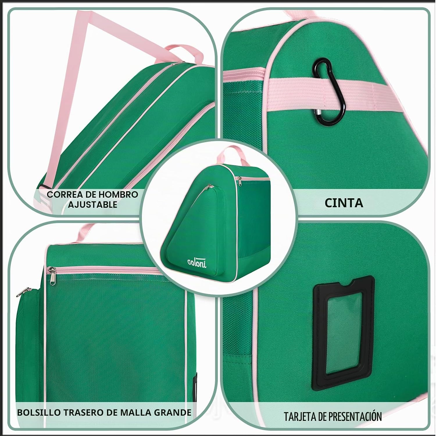 Goloni Bolsa de patinaje para patines de hielo, patines en línea, p...