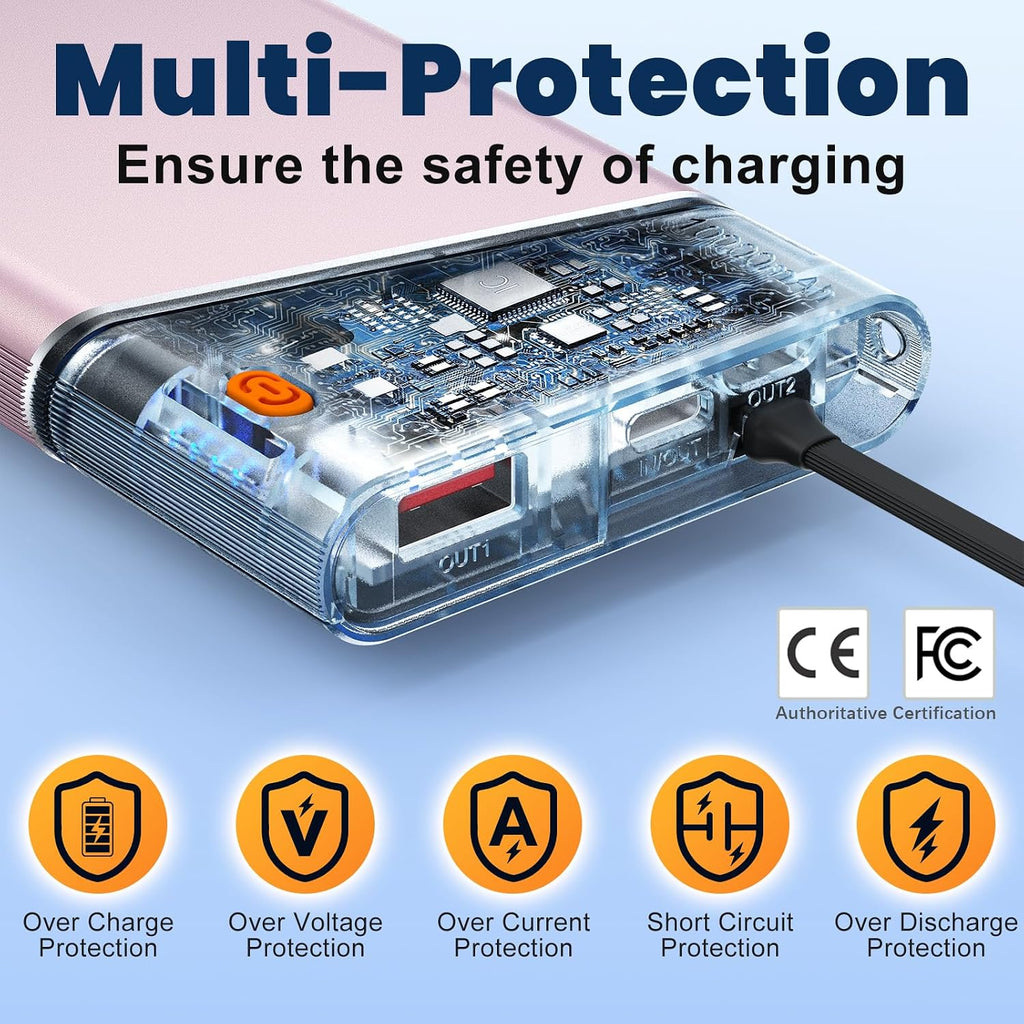 Aaoyun Cargador Portátil Power Bank, Powerbank de Carga Súper Rápid...