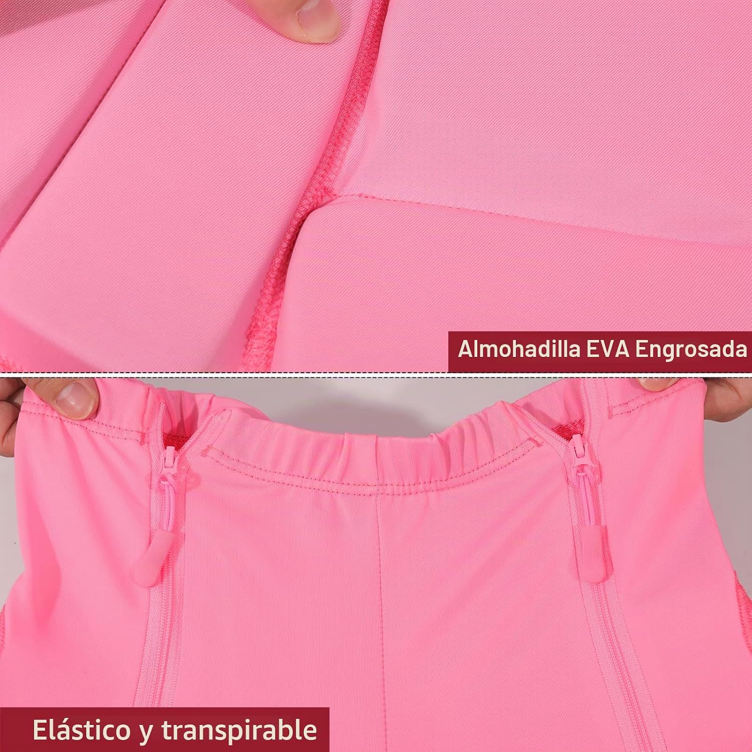 Pantalones cortos acolchados para niños con cremallera, almohadilla...