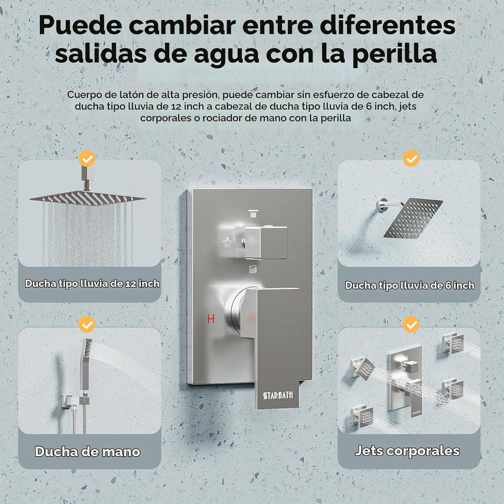 STARBATH - Sistemas de ducha con 4 chorros de pulverización corpora...