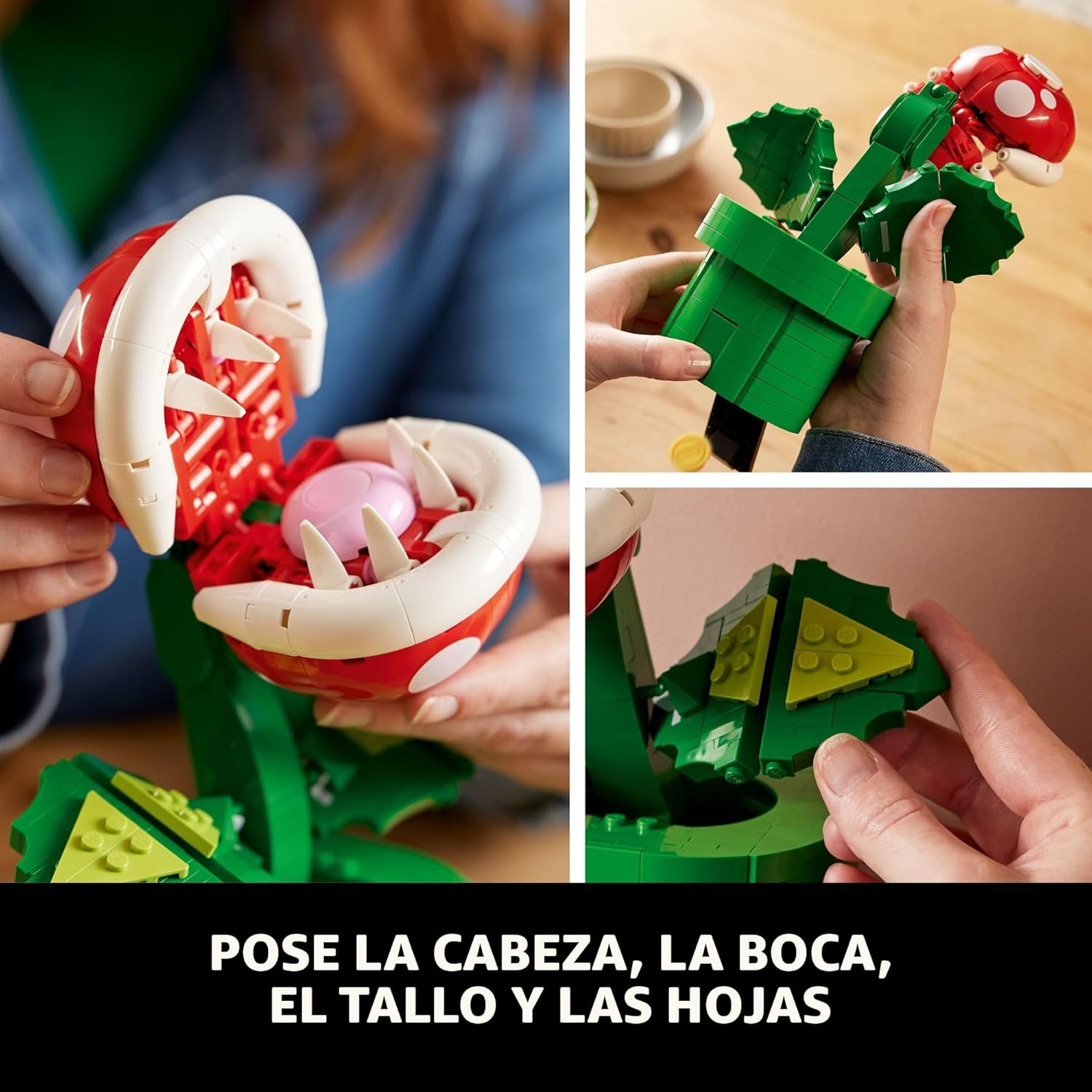 LEGO Super Mario - Juego de construcción de plantas de piraña para...