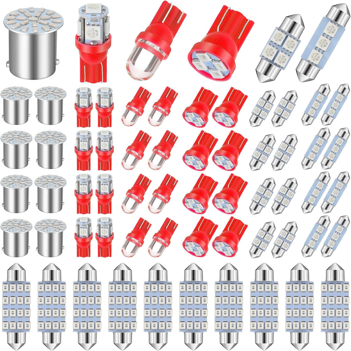 Frienda Juego de 70 piezas de luces interiores LED para automóvil,...