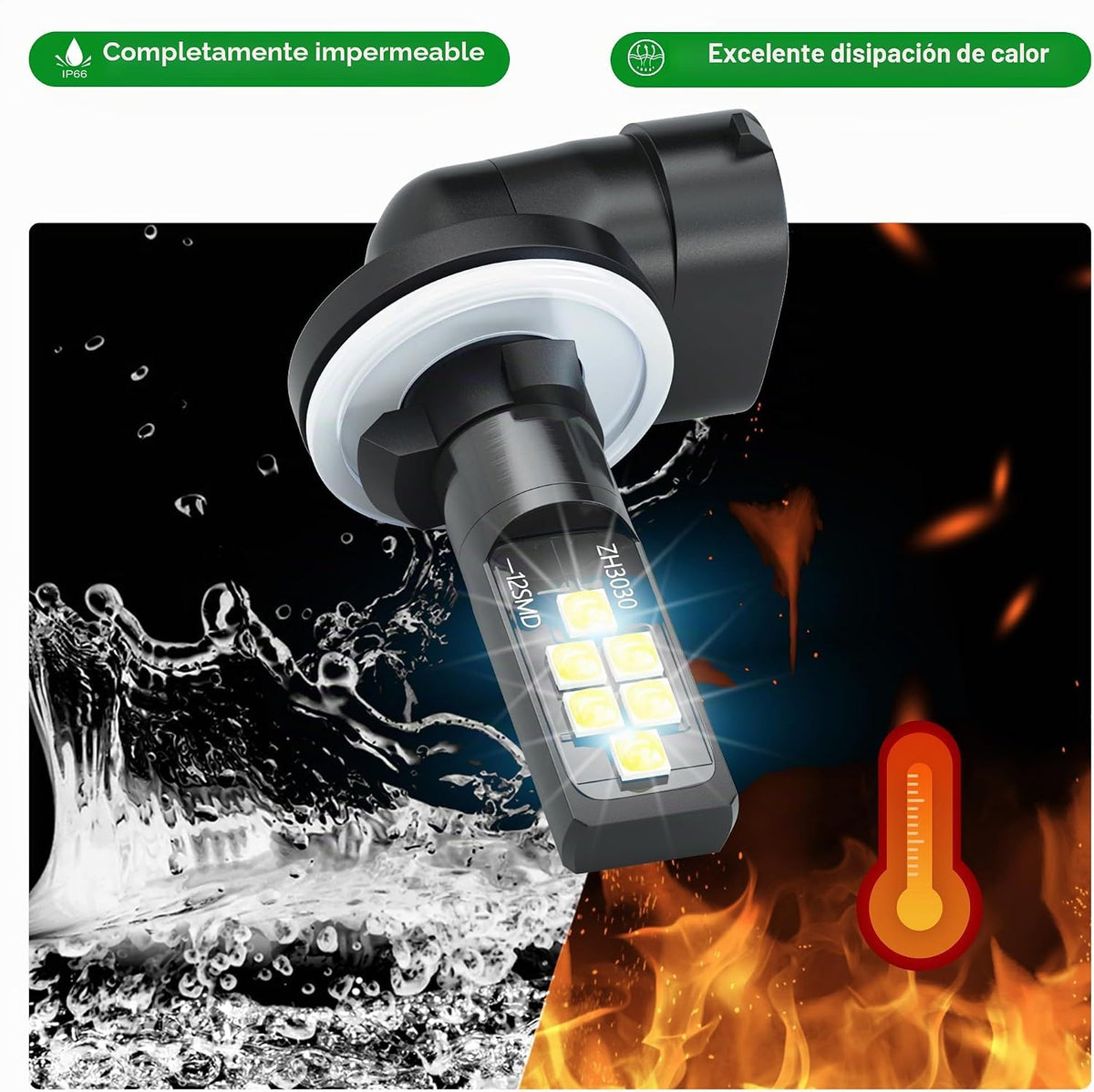 10L0L Bombilla de faro delantero para carrito de golf para EZGO 199...