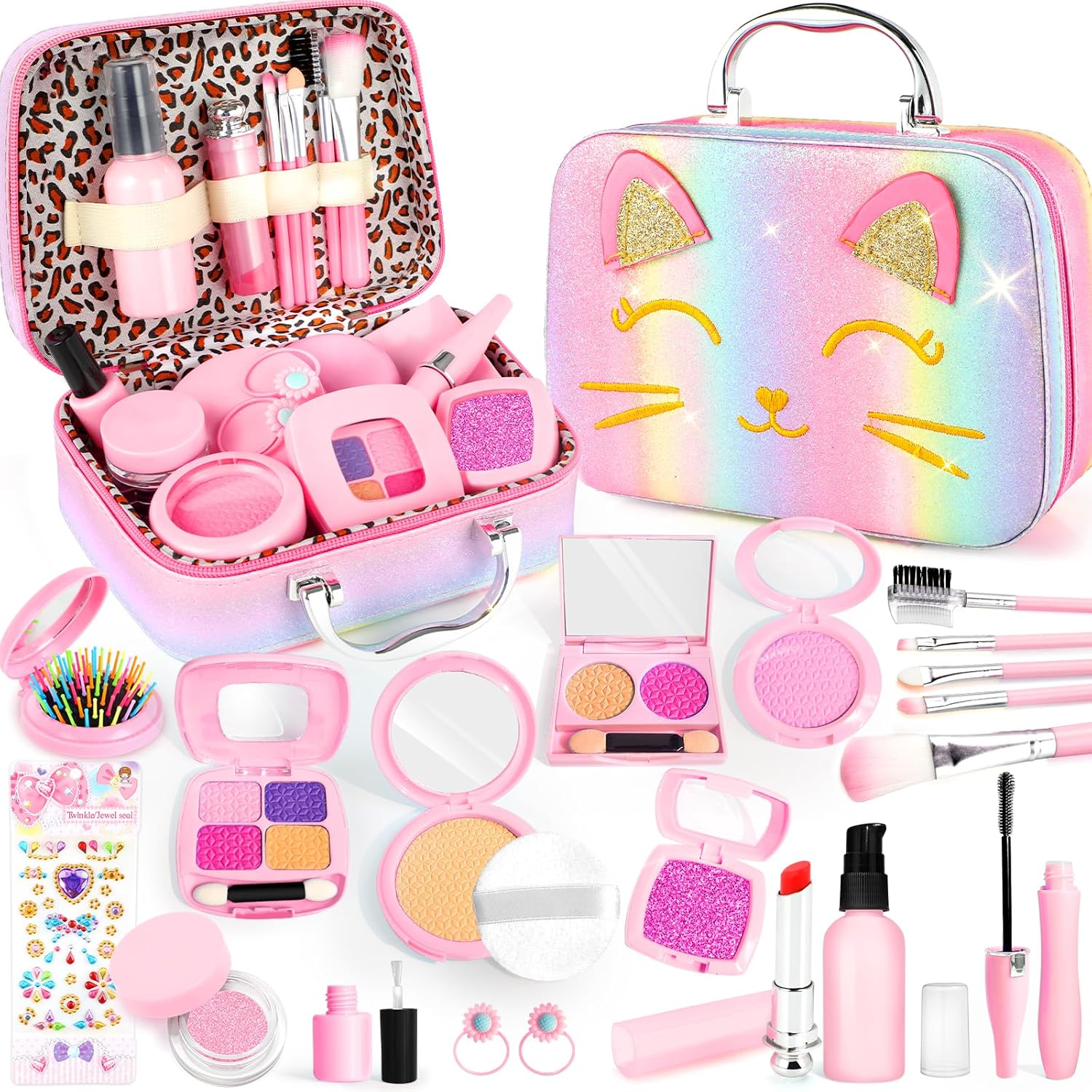 Maquillaje de simulación para niños pequeños, juego de maquillaje d...