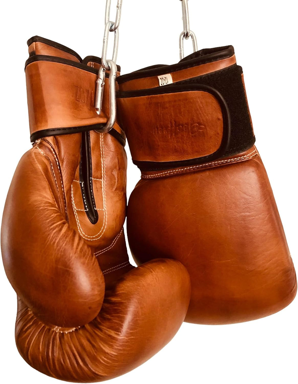 Geoffrey Guantes de boxeo versión PRO de 16 onzas, cuero bronceado,...